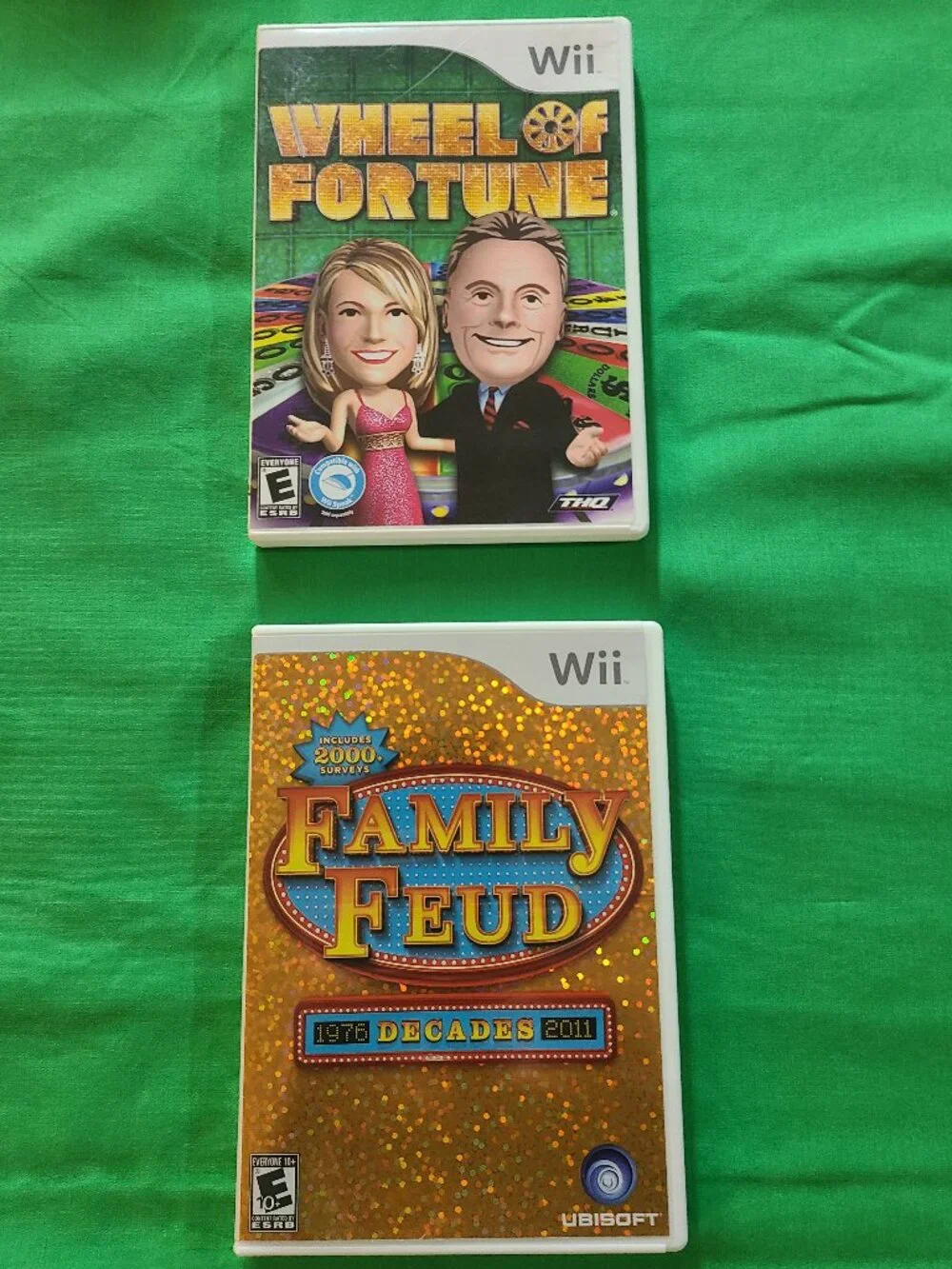 2 Wii Games - Wheel Of Fortune & Family Feud Nintendo Wii Games